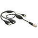 Delock Antenski kabel F Jack &gt; F utikač s fantomskim napajanjem 5 V preko USB-a 22 cm