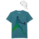 Muška majica Lacoste Tennis X Novak Djokovic T-Shirt &amp; Cap Set - hydro blue