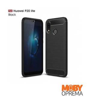 Huawei P20 lite crna premium carbon maska