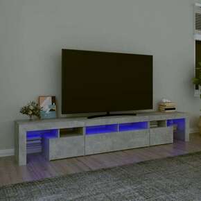 VidaXL TV ormarić s LED svjetlima siva boja betona 230x36