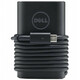 Dell AC adapter 65W USB-C with 1 meter Power Cord - Euro, Offers 65 W enough to power and charge your laptop Comes bundled with 1meter power cord Incorporates a rubber strap for easy cable management and a LED light ring on the DC connector 450-ALJL