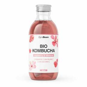 GymBeam BIO Kombucha 12 x 330 ml malina & hibiskus