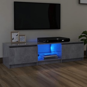 VidaXL TV ormarić s LED svjetlima siva boja betona 140 x 40 x 35
