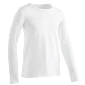 Majica dugih rukava za vježbanje 100 za dječake bijela