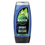 Radox Sport Mint And Sea Salt 3-in-1 Shower Gel osvježavajući gel za tuširanje 225 ml za muškarce
