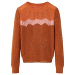 vidaXL Dječji pulover pleteni boja konjaka 140