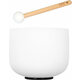 Sela 8" Crystal Singing Bowl Frosted 432 Hz F incl. 1 Wood Mallet