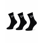 Set od 3 para unisex visokih čarapa New Era Flag Crew 13113643 Black