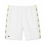 Muške kratke hlače Lacoste Sportsuit Logo Stripe Tennis Shorts - white/green