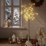 vidaXL Božićno drvce sa 140 LED žarulja 1,5 m toplo bijelo izgled vrbe