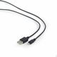 Gembird USB to 8 pin Lightning sync and charging cable, black, 1 m GEM-CC-USB2-AMLM-1M GEM-CC-USB2-AMLM-1M