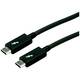 Roline USB kabel Thunderbolt™ 3 Thunderbolt™ (USB-C®) utikač 1.00 m crna sa zaštitom 11.02.9041