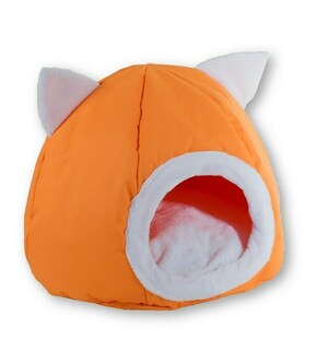 GO GIFT cat bed - orange - 40x40x34 cm