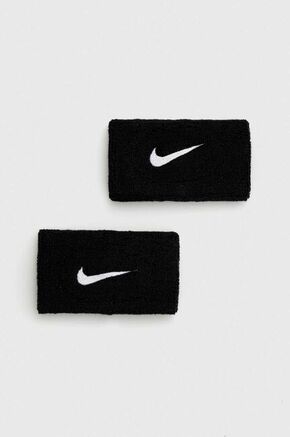 Trake za zglobove Nike 2-pack boja: crna - crna. Trake za zglob iz kolekcije Nike. izrađen od elastičnog materijala ugodnog za kožu.