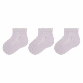 Set od 3 para dječjih visokih čarapa Condor 2.569/4 Mauve 0124