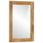 vidaXL Kupaonsko ogledalo 50 x 70 x 2,5 cm masivno drvo manga i staklo