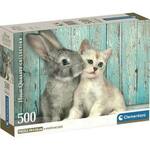 Prijateljstvo mačke i zeca HQC 500-dijelni Compact puzzle - Clementoni