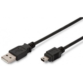 DIGITUS mini USB konverter crno 1m AK-300108-010-S