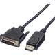 Roline DisplayPort / DVI adapterski kabel DisplayPort utikač, DVI-D 24+1-polni utikač 2.00 m crna 11.04.5610 sa zaštitom DisplayPort kabel