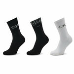 Set od 3 pari ženskih visokih čarapa Calvin Klein 701219849 Black 002