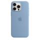 Apple iPhone 15 Pro Max silicone case with MagSafe Winter Blue