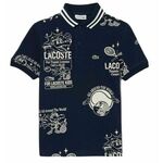 Majica za dječake Lacoste Graphic Print Cotton Polo - navy blue/white