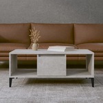 Stolić za kavu boja betona 90x50x36,5 cm konstruirano drvo