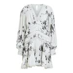 AllSaints Košulja haljina 'ZORA IONA' antracit siva / tamo siva / prljavo bijela