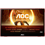 AOC Agon 16G3 monitor, IPS, 15.6", 16:9, 1920x1080, 144Hz, pivot, USB-C, HDMI, Display port, USB