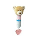 Toy with sound Teddy Bear 17 cm pink-blue
