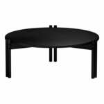 Crni okrugao stolić za kavu od masivnog bora ø 80 cm Sticks – Karup Design