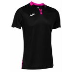 Muška majica Joma Ranking Short Sleeve T-Shirt - black/fluor pink