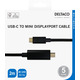 DELTACO Kabel USB-C - miniDisplayPort 4K UHD, pozlaćen, 2m, CRNI