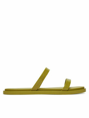 Calvin Klein Natikače Double Bar Slide - Jelly HW0HW02417 Zelena