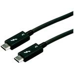Roline USB kabel Thunderbolt™ 3 Thunderbolt™ (USB-C™) utikač 0.50 m crna sa zaštitom 11.02.9040