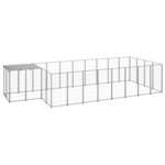 Kavez za pse srebrni 10 89 m² čelični