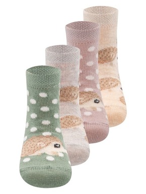 EWERS Čarape nude / svijetlobež / pastelno zelena / prljavo roza
