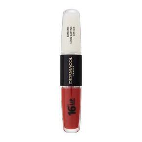 Dermacol 16H Lip Colour Extreme Long-Lasting Lipstick dugotrajni ruž i sjajilo za usne 2 u 1 8 ml Nijansa 34