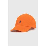 Pamučna kapa sa šiltom Polo Ralph Lauren boja: narančasta, glatka - narančasta. Kapa s šiltom u stilu baseball iz kolekcije Polo Ralph Lauren. Model izrađen od glatke tkanine.