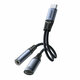 Joyroom SY-C02 2u1 DAC adapter USB-C na USB-C / 3,5 mm mini jack crni