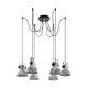 EGLO 49732 | Barnstaple Eglo visilice svjetiljka 6x E27 braon antik, crno, antički cink