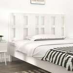 Uzglavlje za krevet bijelo 140 5x4x100 cm od masivne borovine