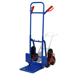 VidaXL 6-kotačna plavo-crvena stepenasta kolica nosivost 150 kg