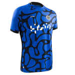 Majica kratkih rukava za nogomet Viralto II plavo-crno-bijela