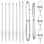 vidaXL Stupovi ograde s šiljkom 7 kom Ø32 mm 180 cm Galvanizirani čelik