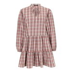 Trendyol Petite Košulja haljina siva / prljavo roza / svijetloroza