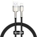 USB kabel za Lightning Baseus Cafule, 2.4A, 0,25m (crni) (paket od 5 komada)