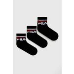 Set od 3 para dječjih visokih čarapa Fila Calza Quarter F8338 Black 200