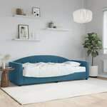 vidaXL Dnevni krevet s madracem plavi 80 x 200 cm baršunasti