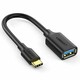 Kabel UGREEN, USB-C (M) na USB 3.0 A (Ž) OTG, crni, 15cm